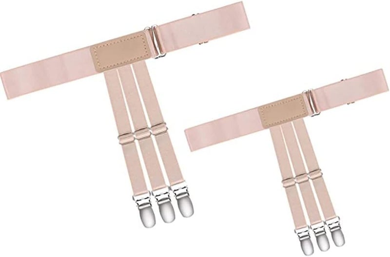 Kedofe Mens Shirt Stays Upgrade Adjustable Elastic Garter Military Shirts Holder with Non-slip Locking Clamps - Image 3